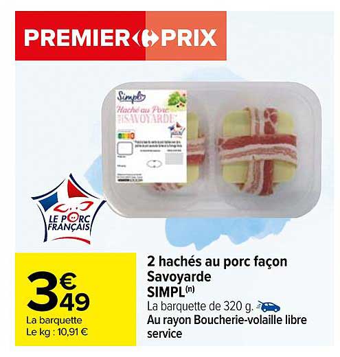 2 Hachés Au Porc Façon Savoyarde Simpl