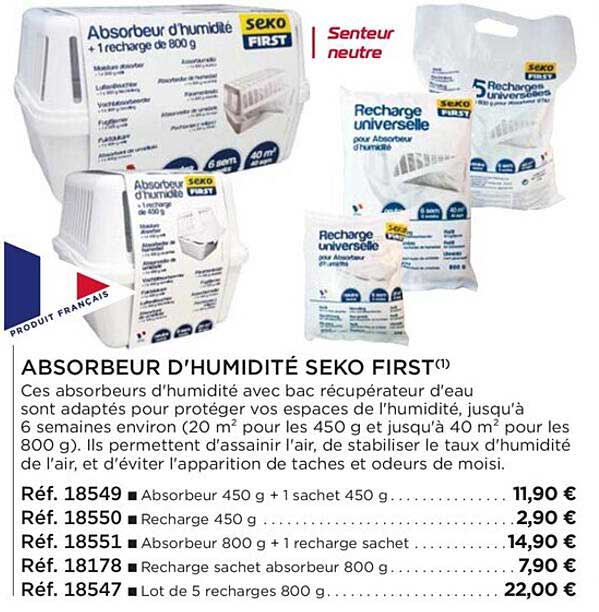 absorbeur d'humidité seko first