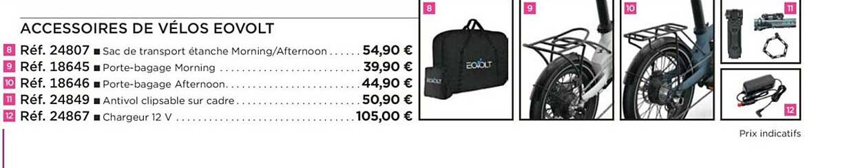 accessoires de vélos eovolt
