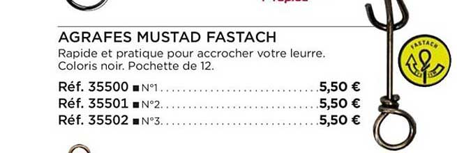 agrafes mustad fastach