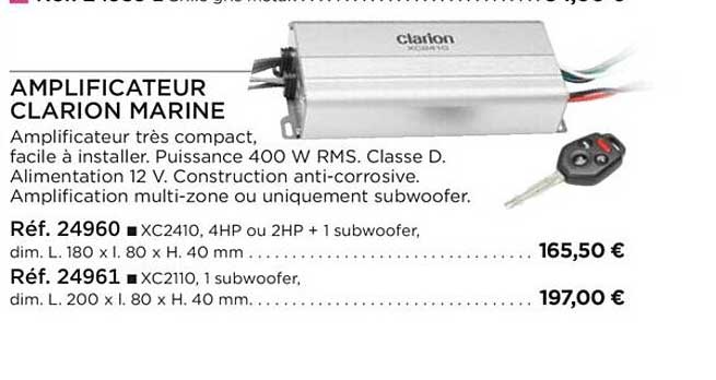 amplificateur clarion marine