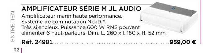amplificateur série m jl audio