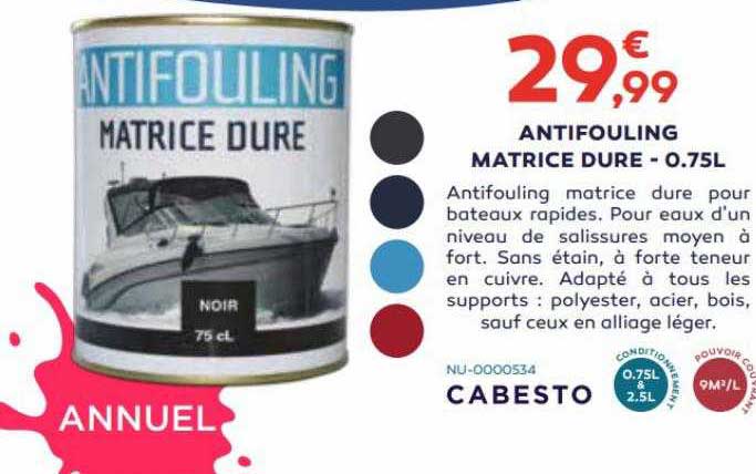 antifouling matrice dure - 0.75l cabesto
