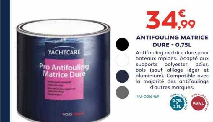 antifouling matrice dure - 0.75l yarchtcare
