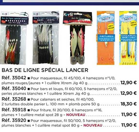 bas de ligne spécial lancer