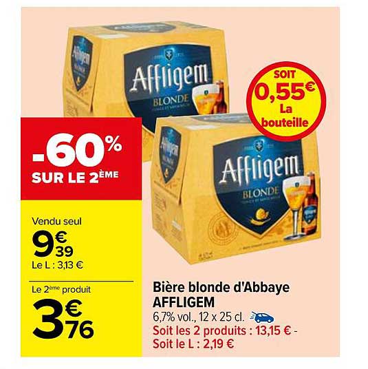 Bière Blonde D'abbaye Affligem