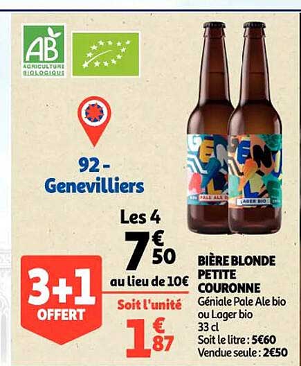 Bière Blonde Petite Couronne
