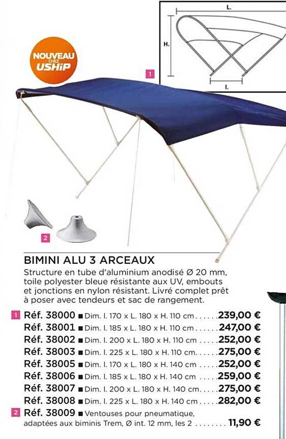 bimini alu 3 arceaux