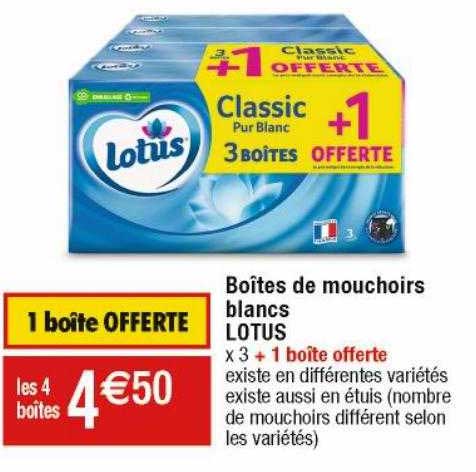 Boîtes De Mouchoirs Blancs Lotus