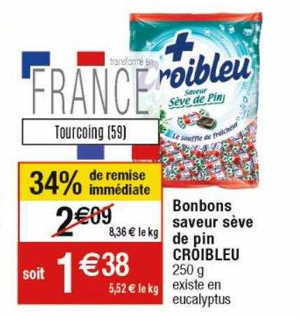 bonbons saveur sève de pin croibleu