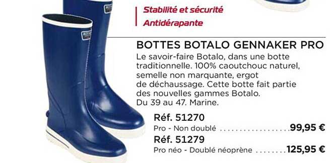 bottes botalo gennaker pro