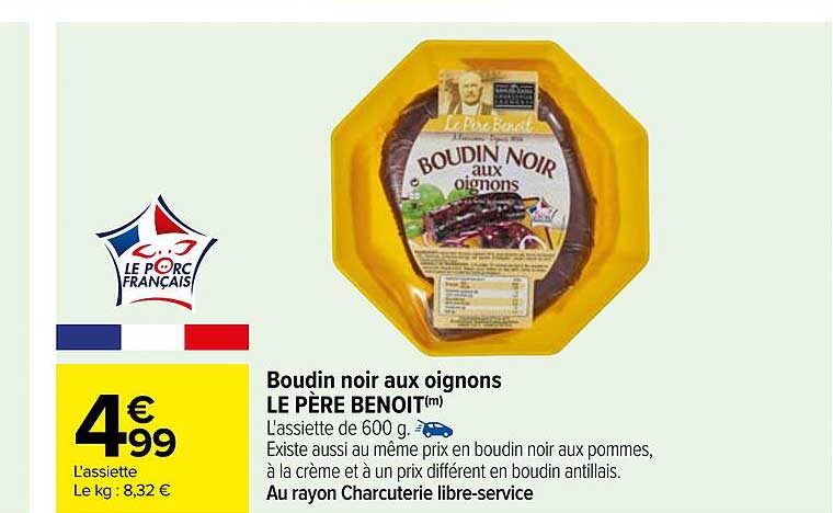 boudin noir aux oignons le père benoit