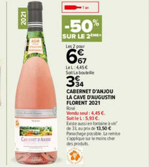 cabernet d'anjou la cave d'augustin florent 2021