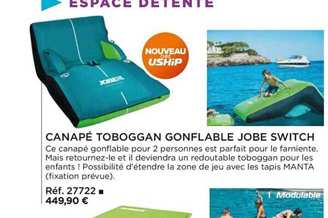 canapé toboggan gonflable jobe switch
