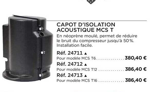 capot d'isolation acoustique mcs t