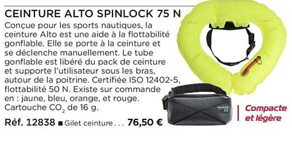 ceinture alto spinlock 75 n