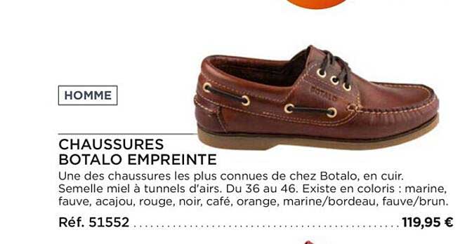 chaussures botalo empreinte