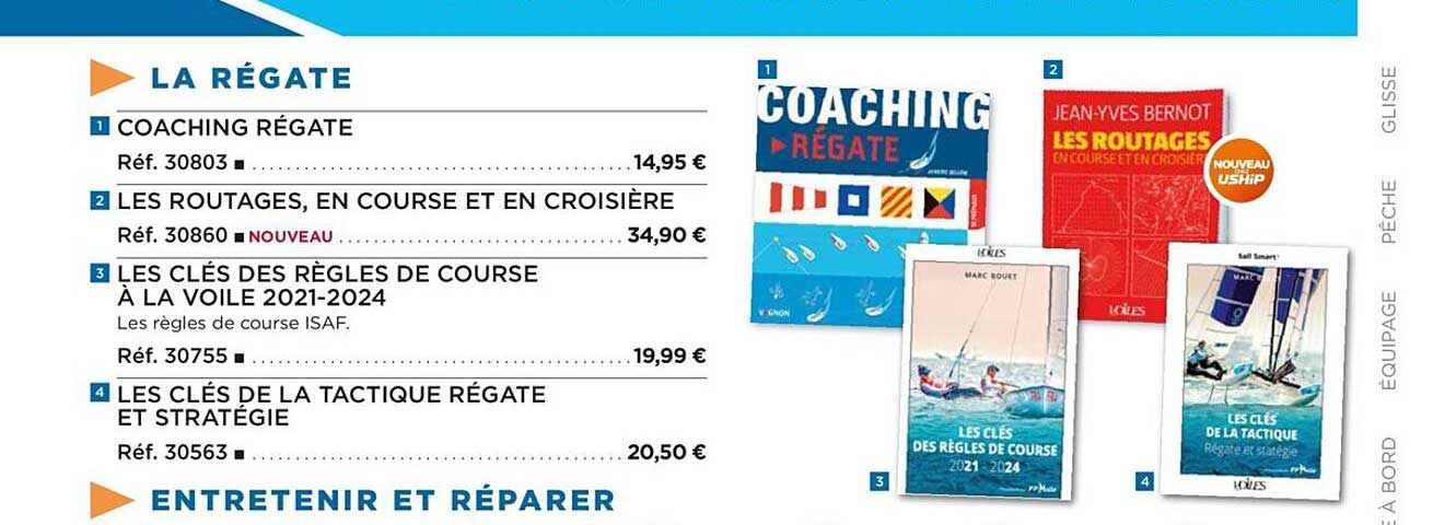 coaching régate, les routages, en course et en croisière, les clés des règles de course à la voile 2021-2024, les clés de la tactique régate et stratégie