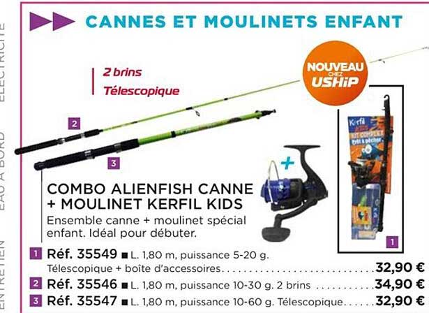 combo alienfish canne + moulinet kerfil kids