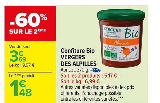 Confiture Bio Vergers Des Alpilles