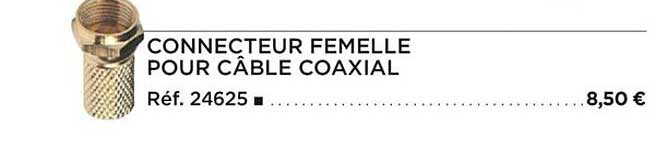 connecteur femelle pour câble coaxial