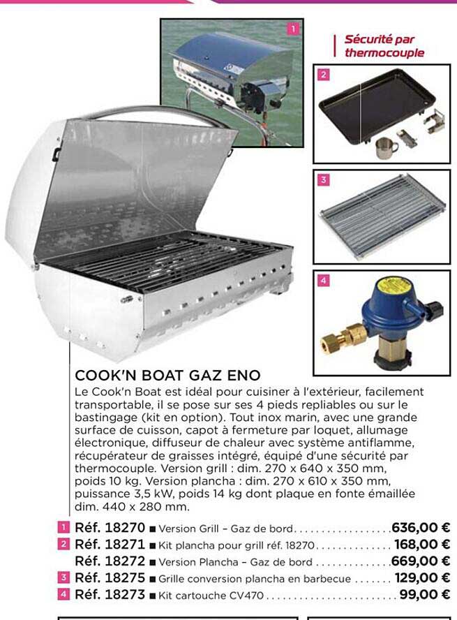 cook'n boat gaz eno