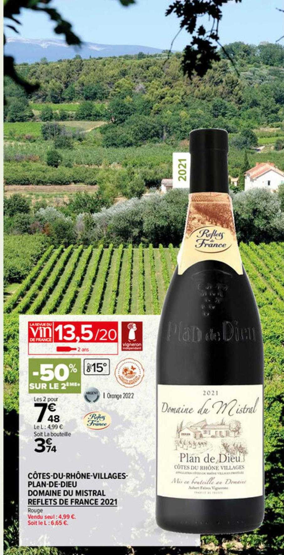 Côtes-du-rhône-villages-plan-de-dieu Domaine Du Mistral Reflets De France 2021