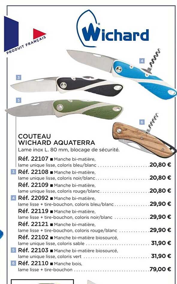 couteau wichard aqauterra