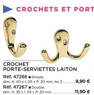 crochet porte-serviettes laiton