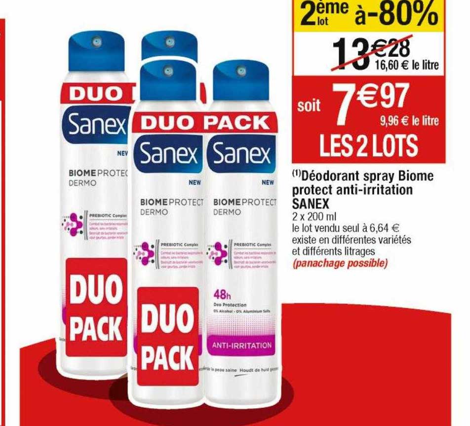 déodorant spray biome protect anti-irritation sanex