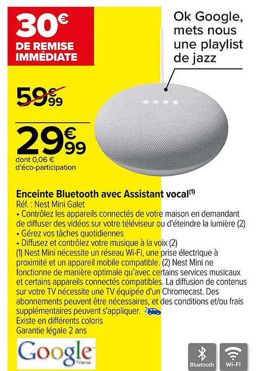 enceinte bluetooth avec assistant vocal