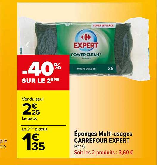 éponges multi-usages carrefour expert