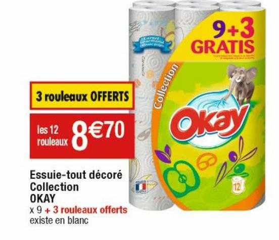 essuie-tout décoré collection okay