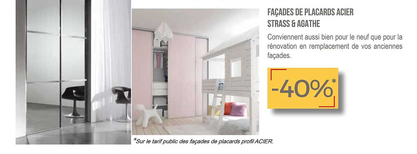 façades de placards acier strass & agathe