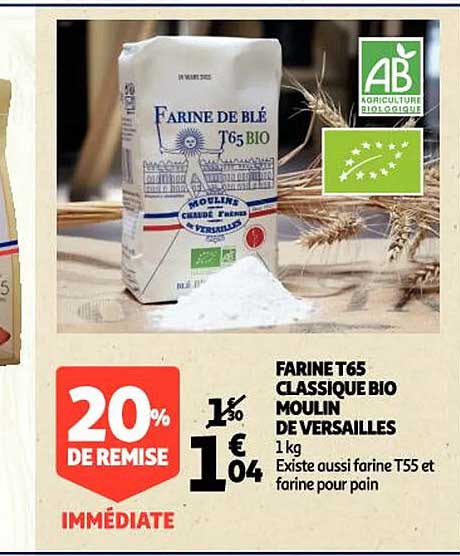 farine t65 classique bio moulin de versailles