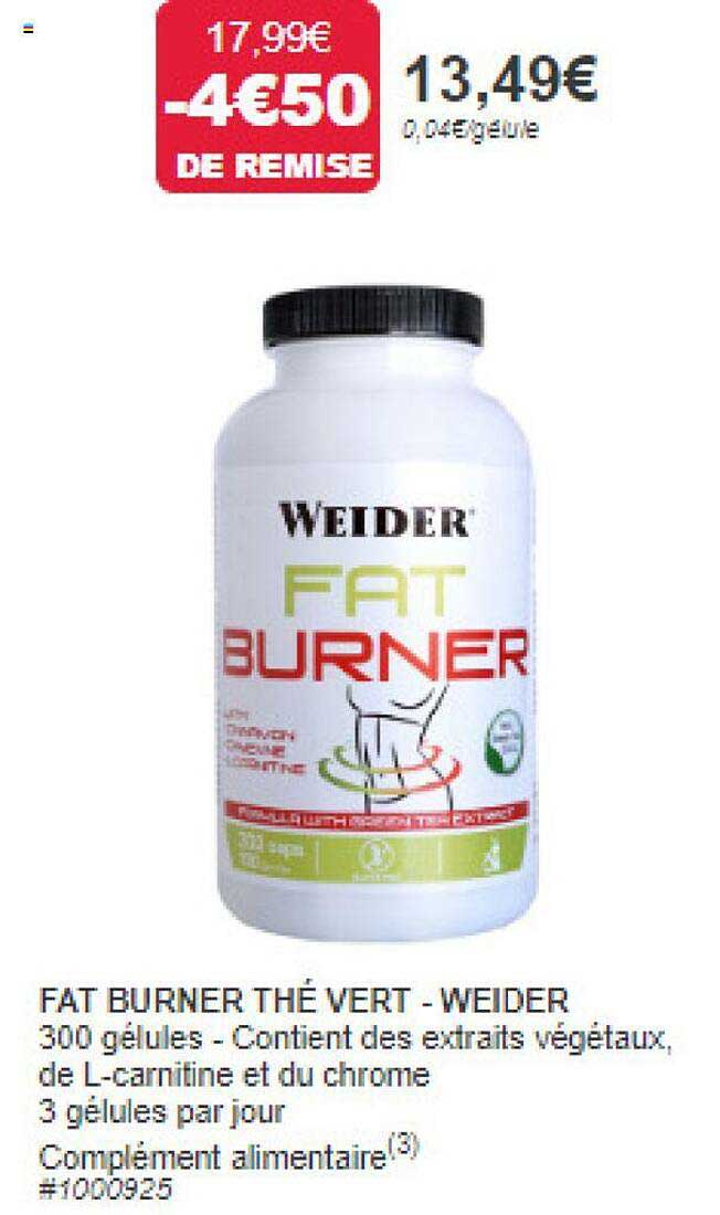 fat burner thé vert - weider