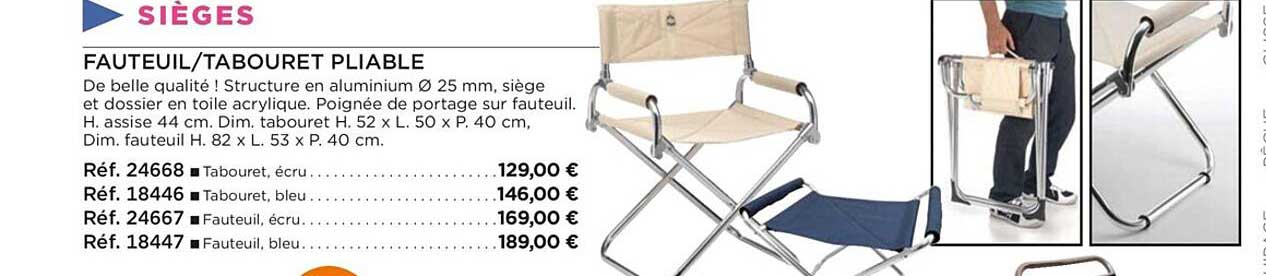 Fauteuil-tabouret Pliable