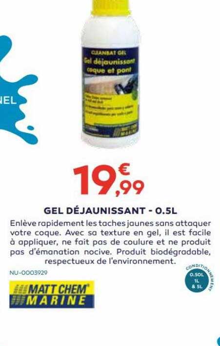 gel déjaunissant - 0.5 l