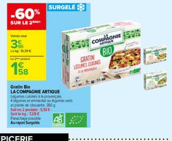 gratin bio la compagnie artique
