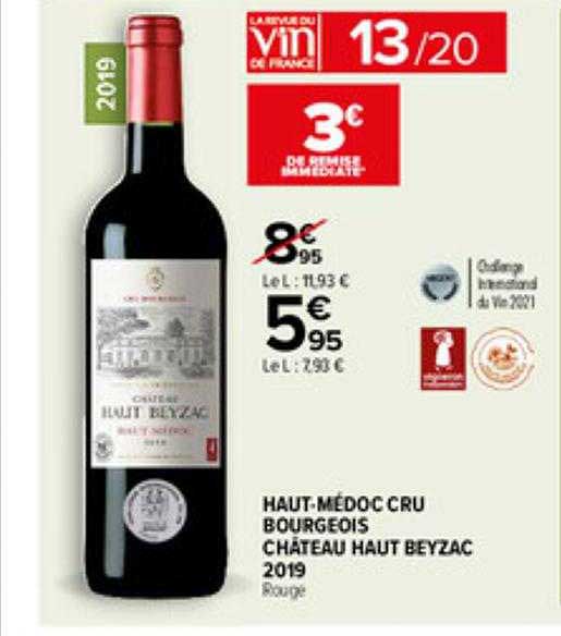 haut-médoc cru bourgeois château haut beyzac 2019