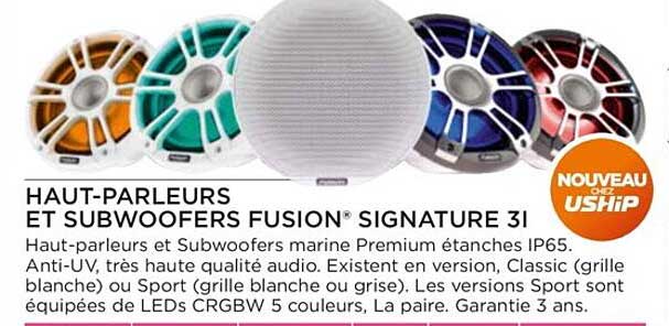 haut-parleurs et subwoofers fusion signature 3i