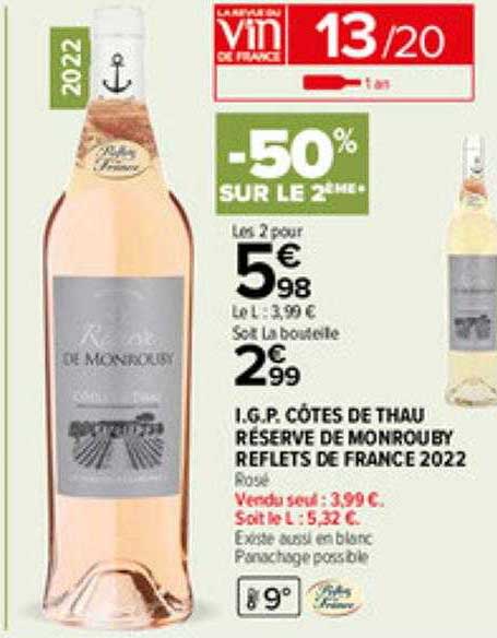 i.g.p. côtes de thau réserve de monrouby reflets de france 2022