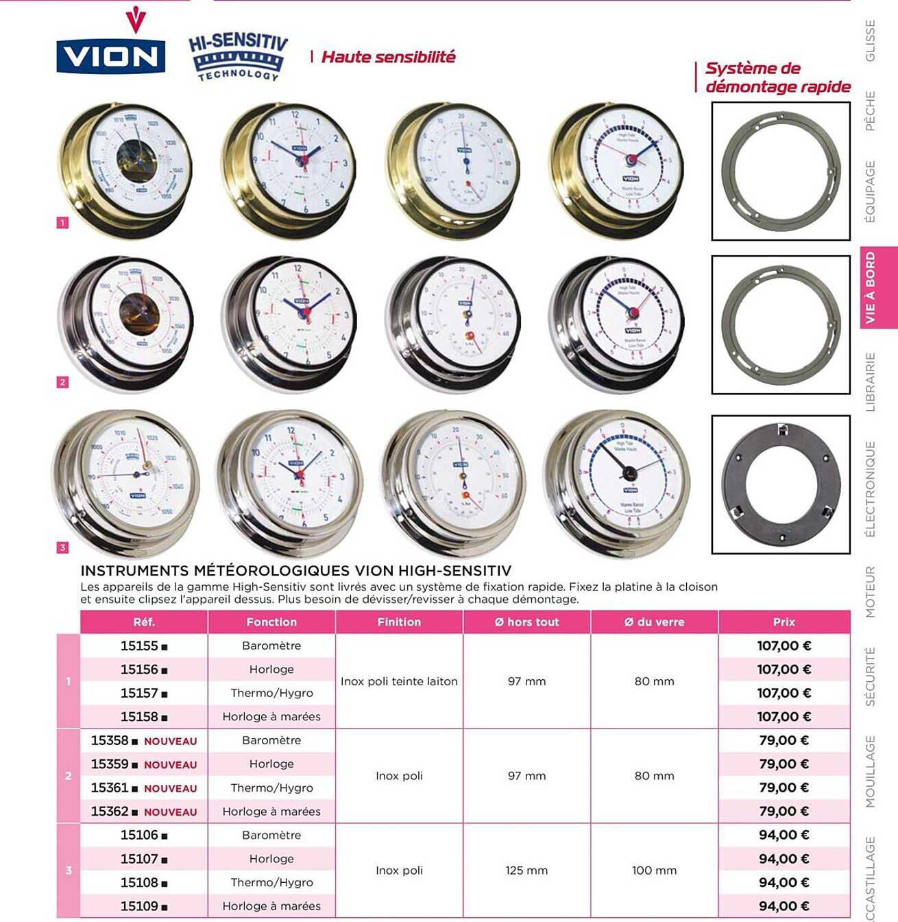 instruments météorologiques vion high-sensitiv