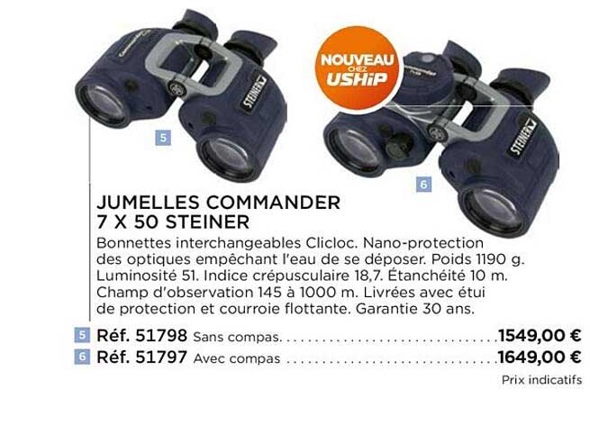 jumelles commander 7 x 50 steiner