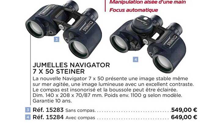 Jumelles Navigator 7 X 50 Steiner