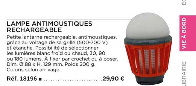 lampe antimoustiques rechargeable