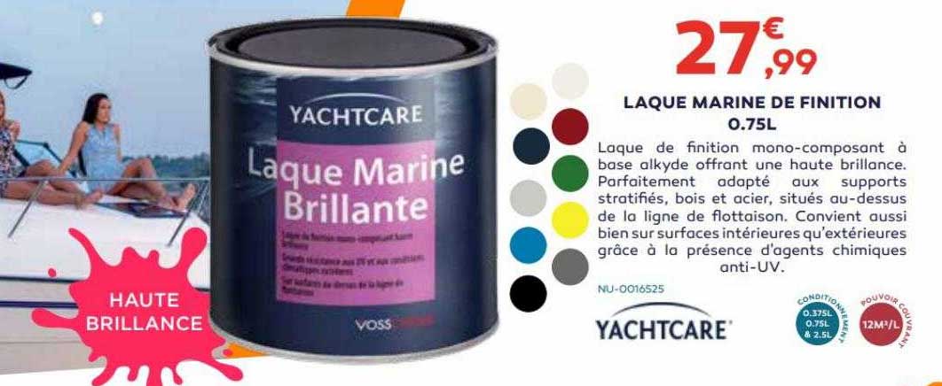 laque marine de finition 0.75l yachtcare