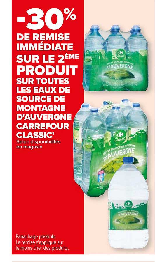 les eaux de source de montagne d'auvergne carrefour classic'