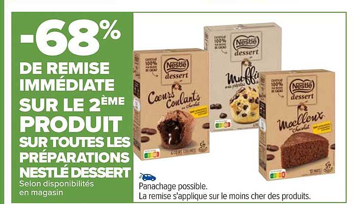 les préparations nestlé dessert