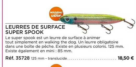 leurres de surface super spook